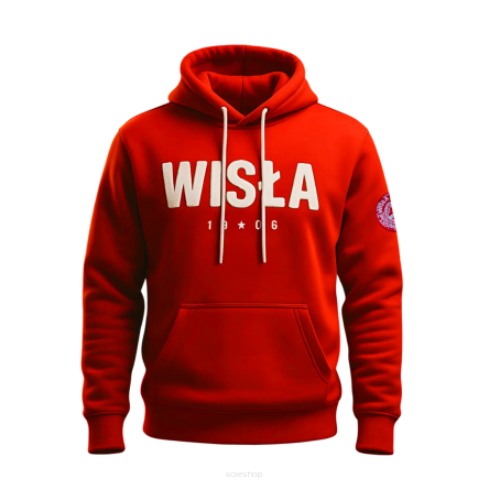 Czerwona bluza z kapturem 