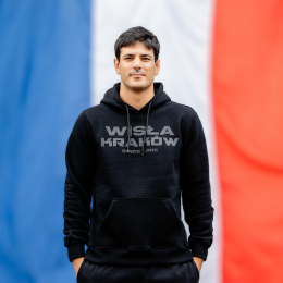 Bluza z kapturem "WISŁA KRAKÓW" czarna