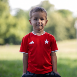 Koszulka dziecięca czerwona ADIDAS "GWIAZDA"