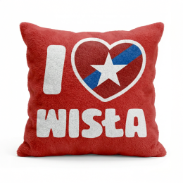 Poduszka minky "I LOVE WISŁA"