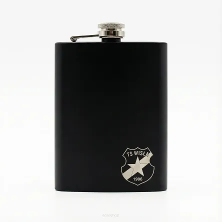 Piersiówka czarna grawer Z OPAKOWANIEM