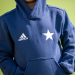Bluza dziecięca bawełniana z kapturem ADIDAS GWIAZDA granatowa - 2