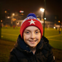 Czapka z pomponem dziecięca "TRZY KOLORY"