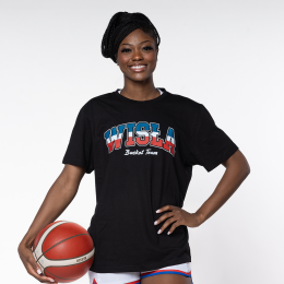 Czarna koszulka "WISŁA BASKET TEAM"