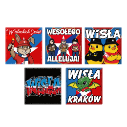 Vlepki 74 seria TS Wisła(pakiet 30 sztuk) ŚWIĄTECZNA