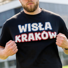 Koszulka czarna "WISŁA KRAKÓW"