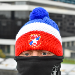 Czapka z pomponem podszywana polarem "HERB"