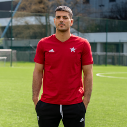 Koszulka bawełniana ADIDAS GWIAZDA czerwona