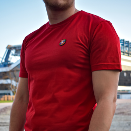 T-shirt czerwony "Kolorowa gumka" 