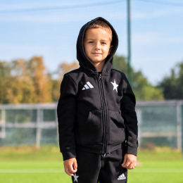 Bluza dziecięca rozpinana z kapturem ADIDAS czarna "GWIAZDA"