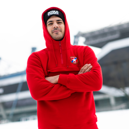 Bluza z kapturem "Wisła Kraków" CZERWONA