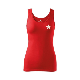 Koszulka czerwona damska bez rękawów "Gwiazda"